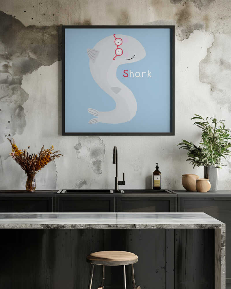 Cute Shark Wearing Red Glasses