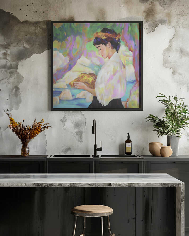 Woman in a Colorful Impressionistic Landscape