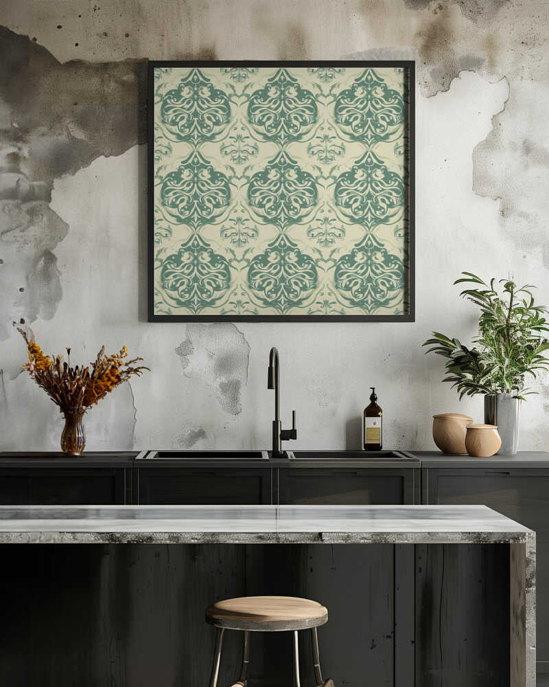 Green Ornamental Print