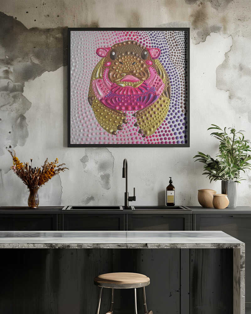 Stylized Animal With Intricate Dot Patterns