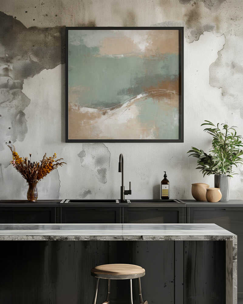 Blend Of Earthy Tones And Vibrant Teal