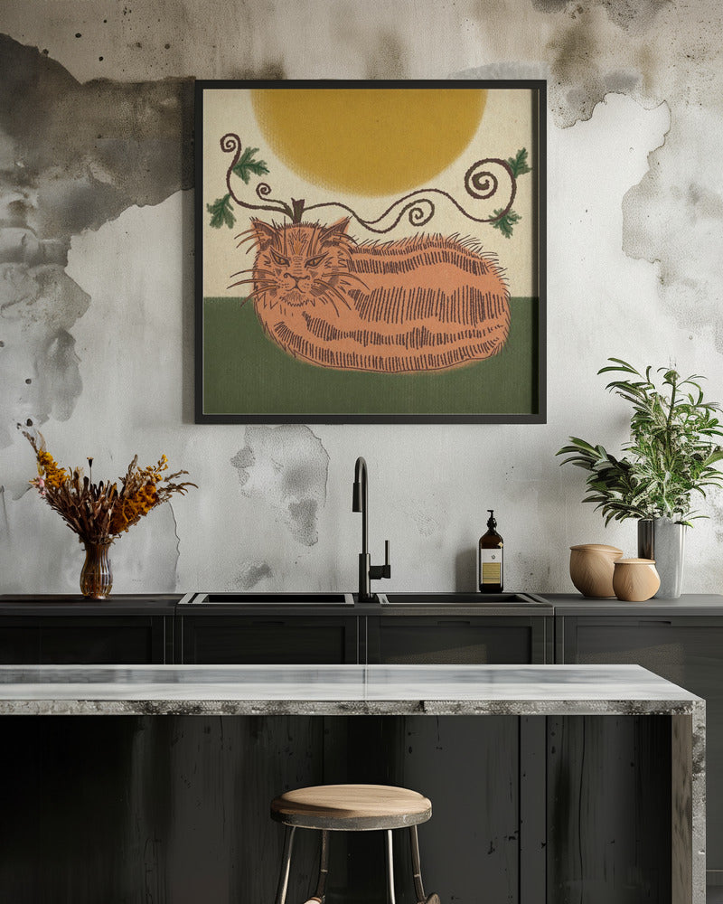 Stylized Orange Tabby Cat