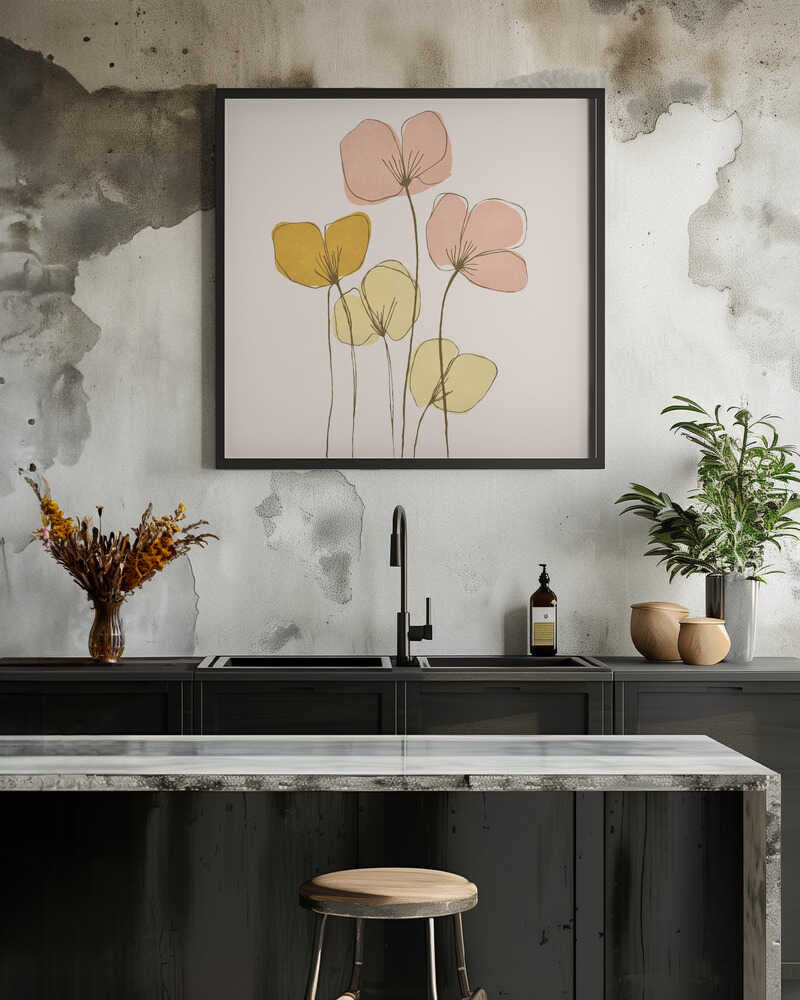 Minimalist Pastel Blooms