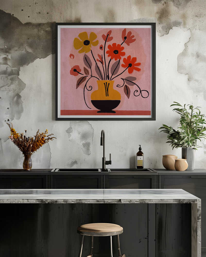 Abstract Flowers In A Vase