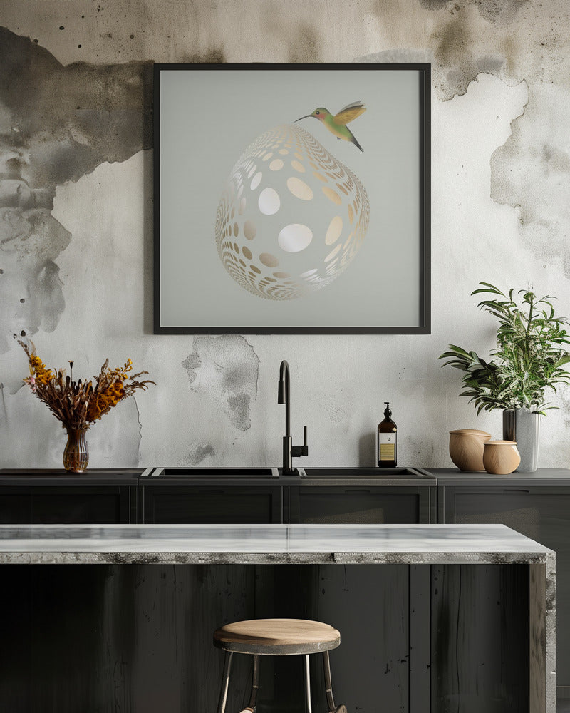 Hummingbird and Bubble