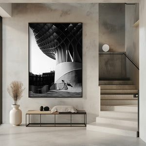 Art Prints of climbing over parasol