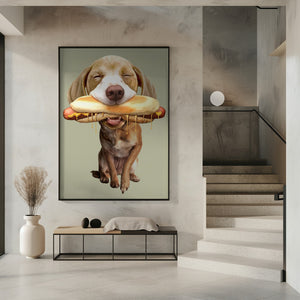 Canvas Art Print hotdog
