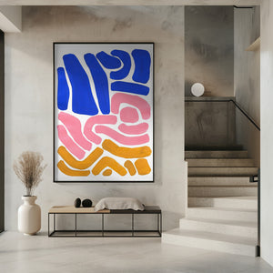 Art Prints of Pastel Tribal Maze