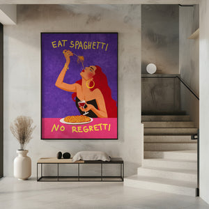 Art Prints of Eat spaghetti no regretti
