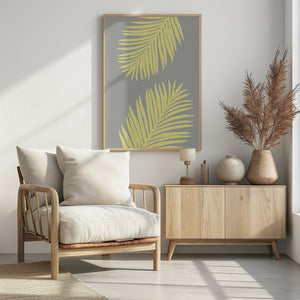 Art Prints of PALM LEAF 01 YELLOW