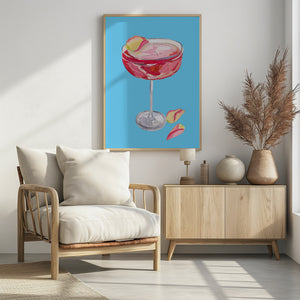 Art Prints of Sparkling Rose Gin Cocktail
