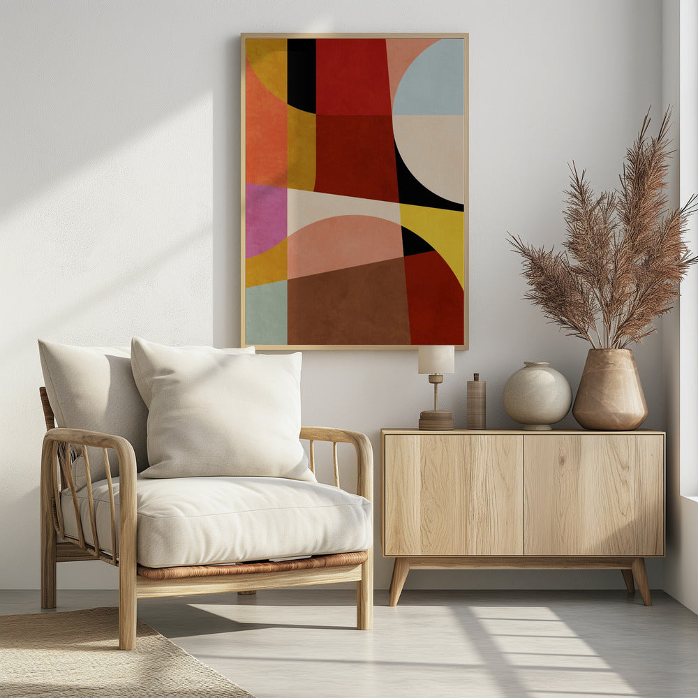 Warm Colors Bauhaus Geometry2