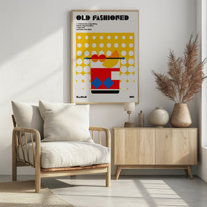 Art Prints of Old Fashioned Bauhaus Cocktail