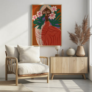 Art Prints of Shy Flower Girl