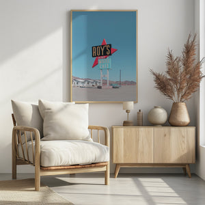 Art Prints of Roy's Motel Cafe Retro Sign