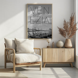 Art Prints of VENICE Grand Canal and St Mark's Campanile | Text & Skyline