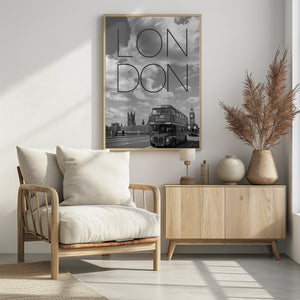 Art Prints of Busses in London | Text & Skyline