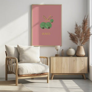 Art Prints of Olives in Pink