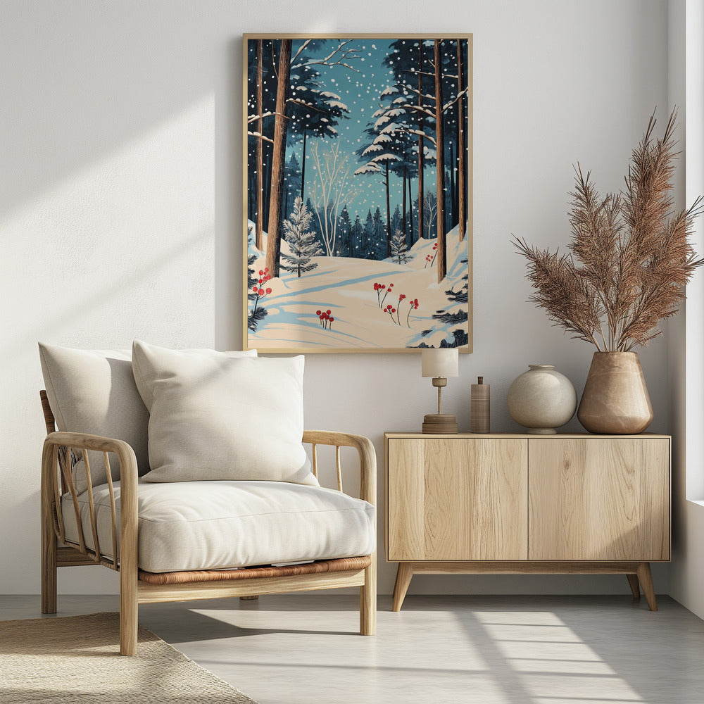 Christmas Snowy forest