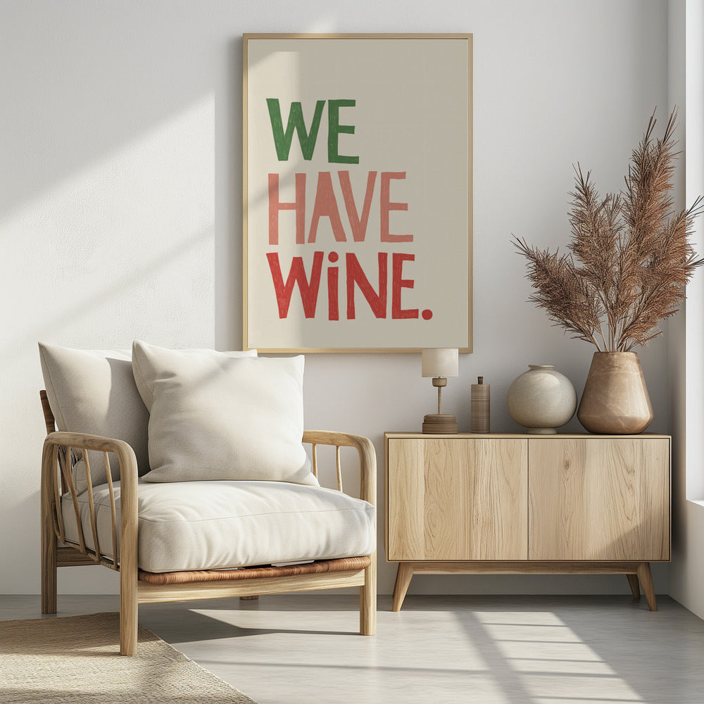 'We Have Wine' Typography Text