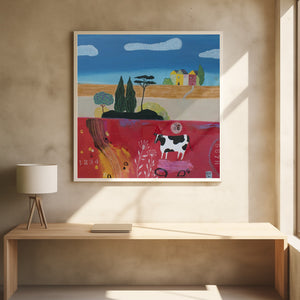 Art Prints of Cow In Field