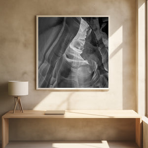 Art Prints of MONOCHROME ANTELOPE CANYON Daylight