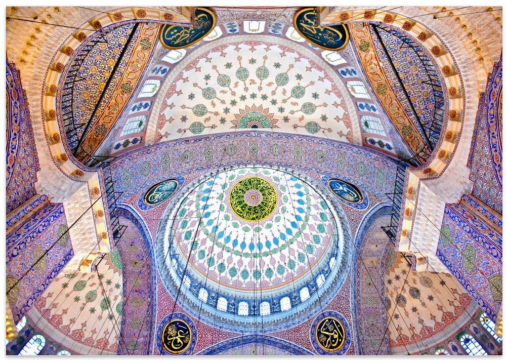 The Blue Mosque – The Sultan Ahmed Mosque. Columns and Main Domes. Istanbul. Turkey © Nora de Ang