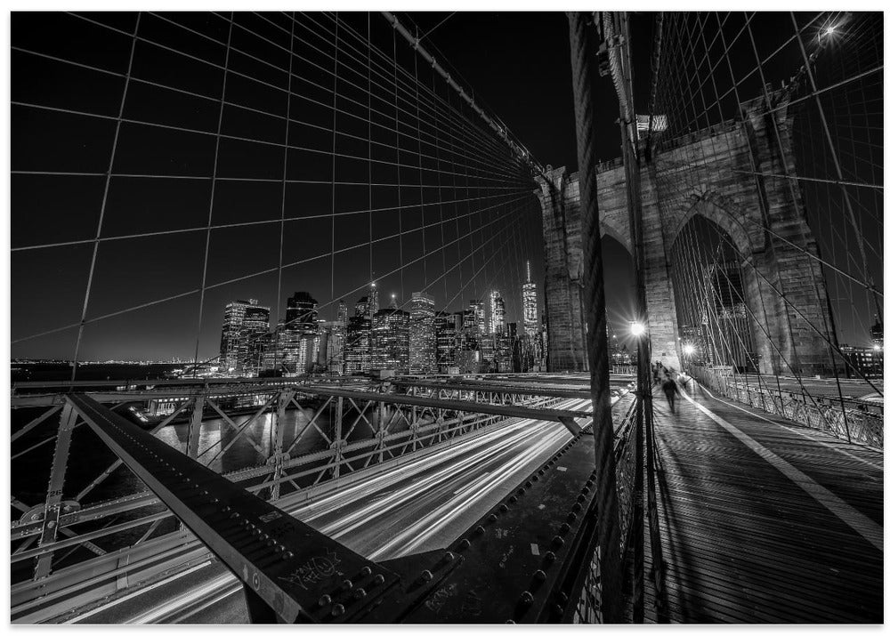 Art Prints of Brooklyn bridge lights