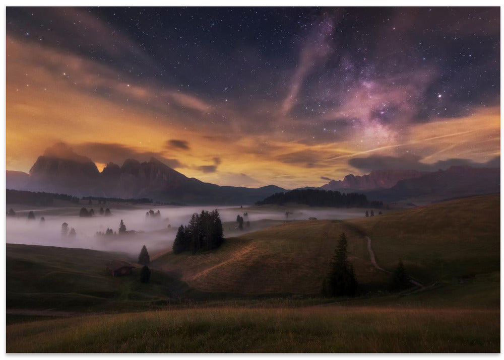 Alpe di Siusi at night