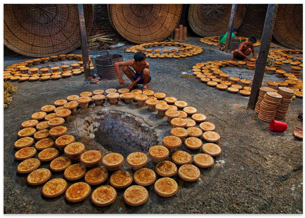 Traditional curd making