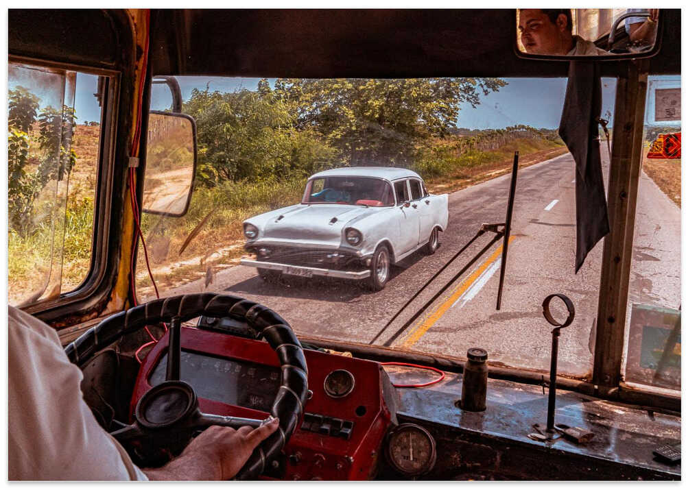 Travelling in old Bus
