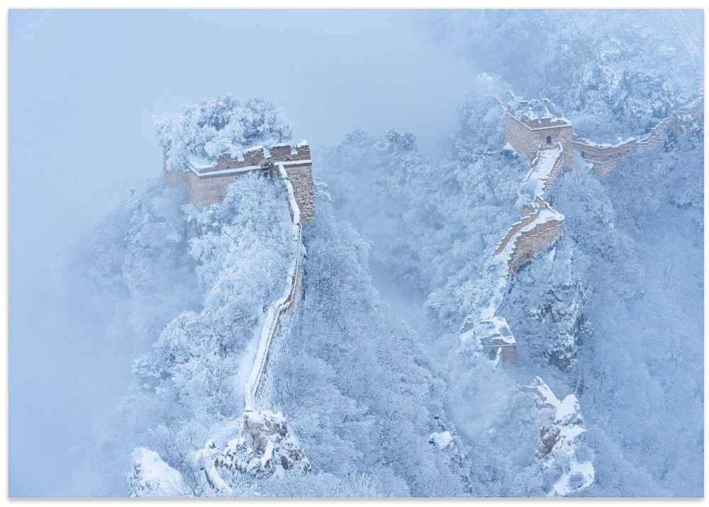 The Great Wall in ice and snow