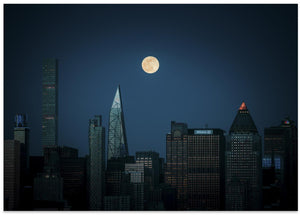 Art Prints of Super-moon over Manhattan