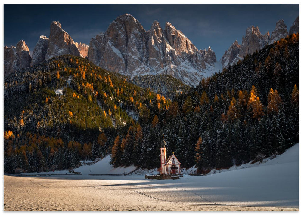 Autumn and Winter in Dolomites
