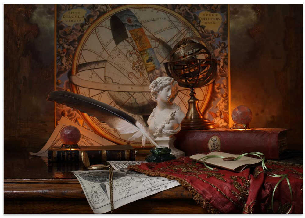 Still life with bust of the girl