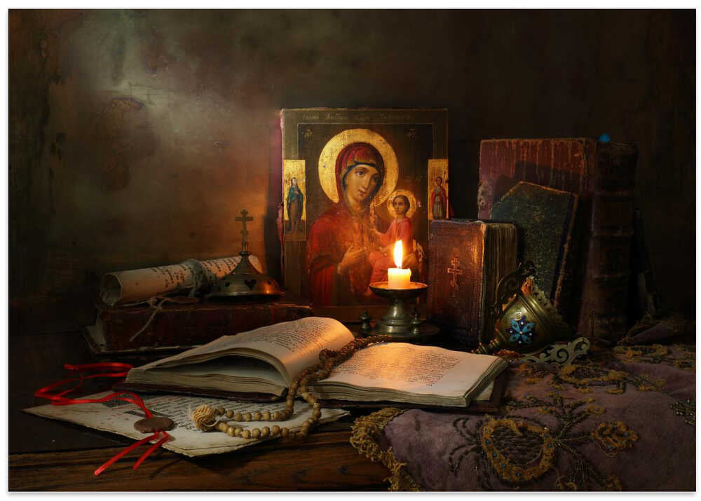 Still life with icon