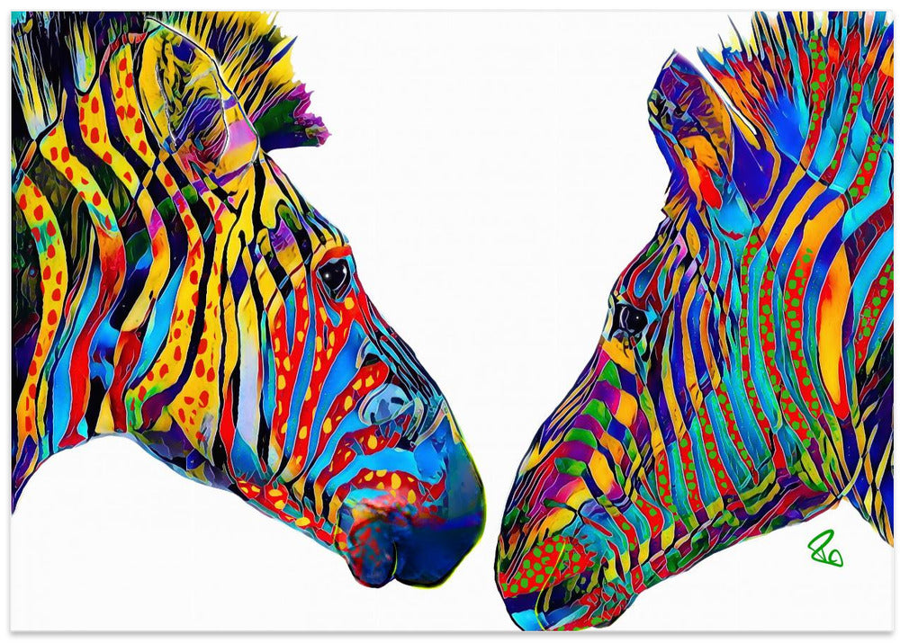 Canvas Art Print Ziggy and Zag the Zebras