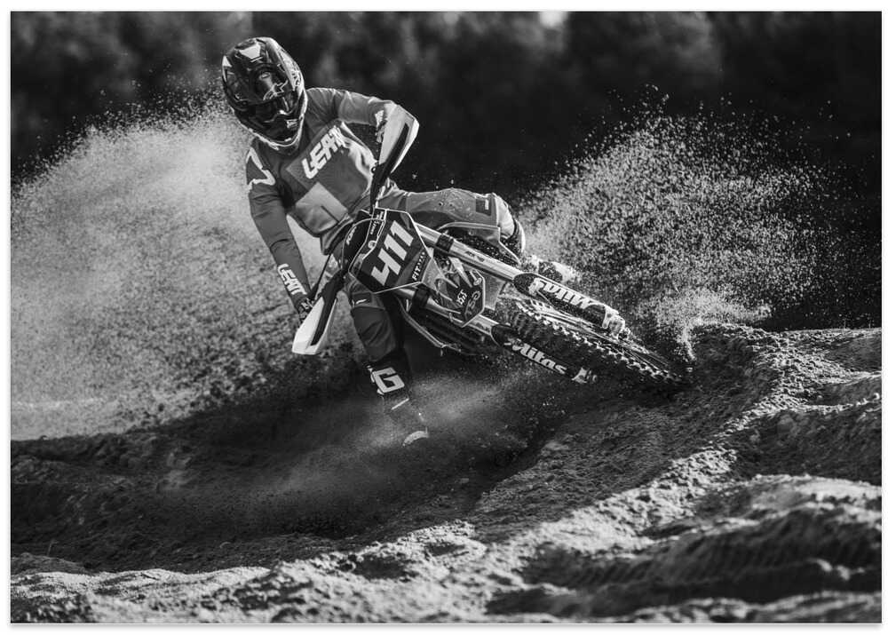 Motocross Black And White