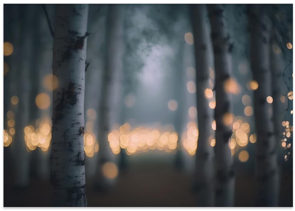 Glowing Birch Forest