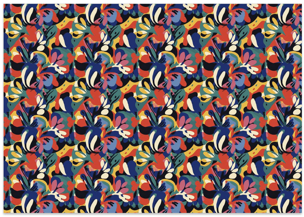 Vibrant Flowery Waves