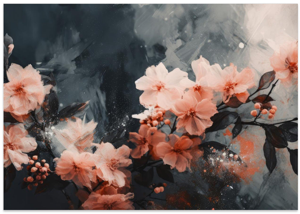 Coral Floating Blossoms