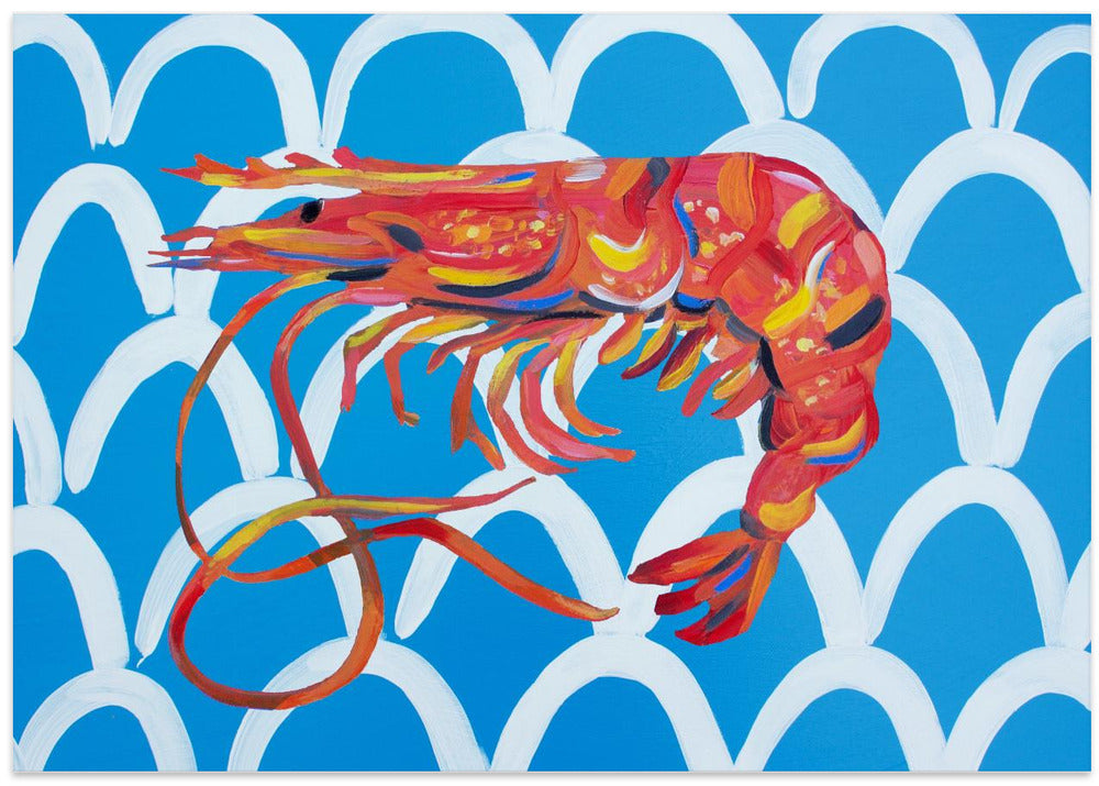 Prawn On Blue Wavey