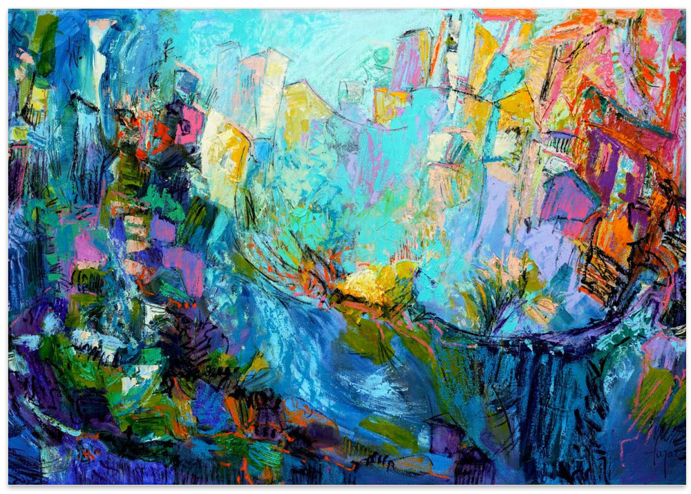 Luminous Petal Cascade