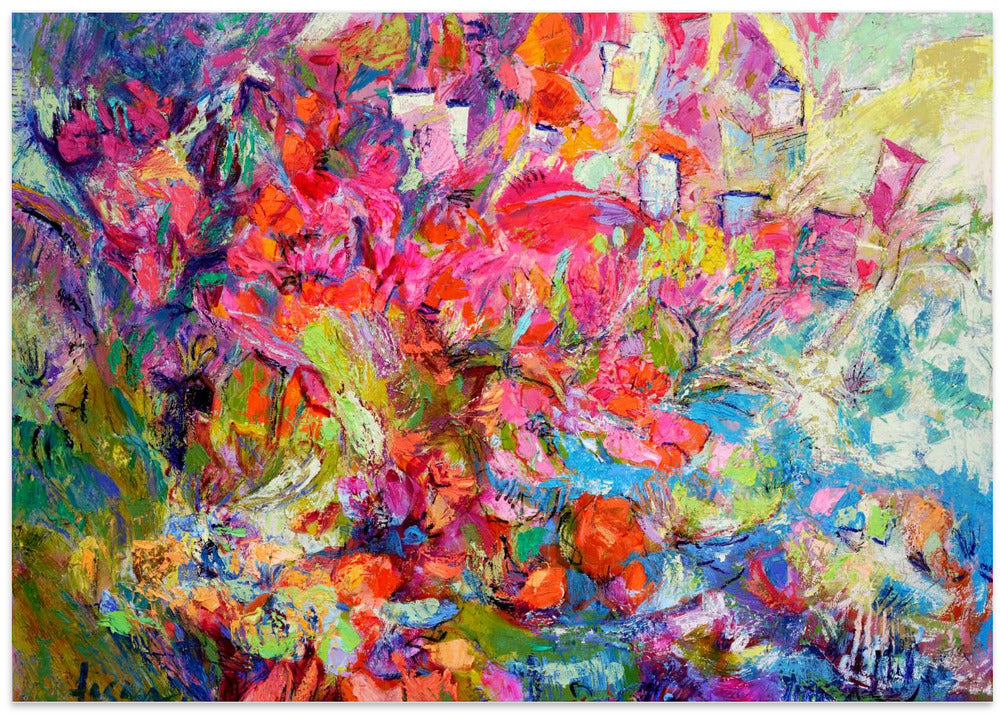 Luminous Petal Cascade