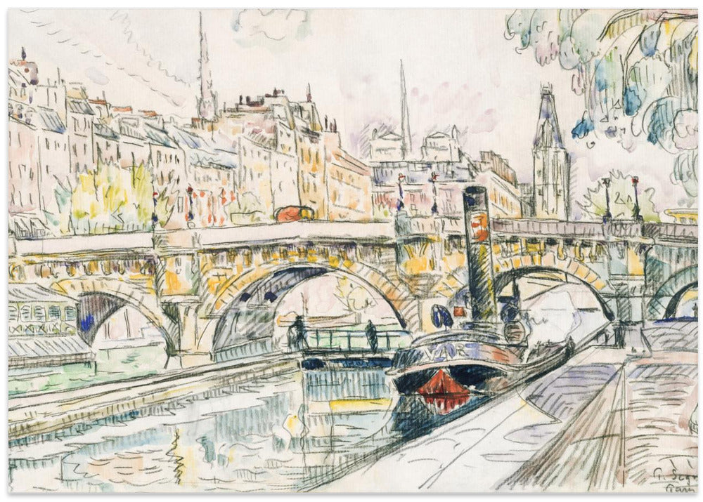 Tugboat at the Pont Neuf, Paris (1923)
