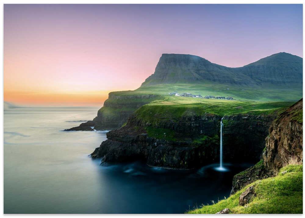 Serenity of Mulafossur Waterfall