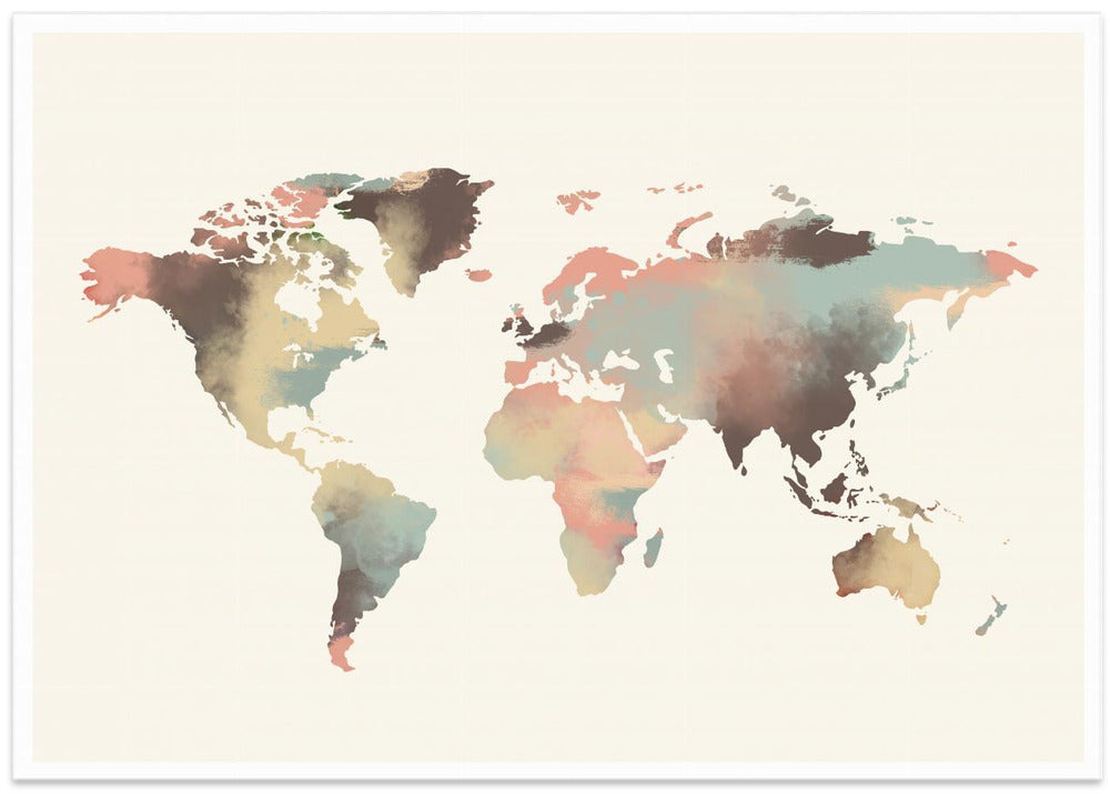 Watercolor World Map