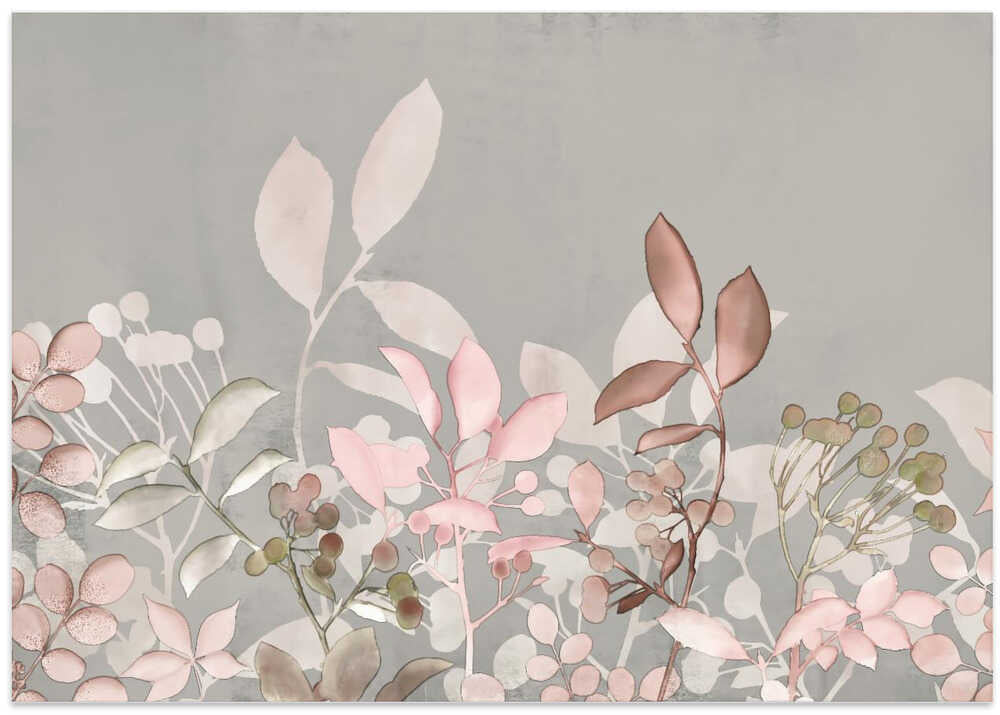 Watercolor Pastel Garden Pink