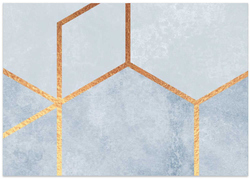 Soft Blue Hexagons
