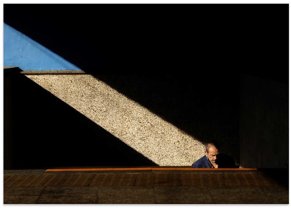 Man at the end of the light